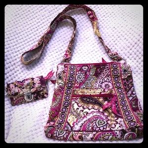Vera Bradley cross body with wallet